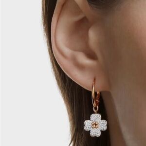 Swarovski Rose Gold and White Crystal Earring